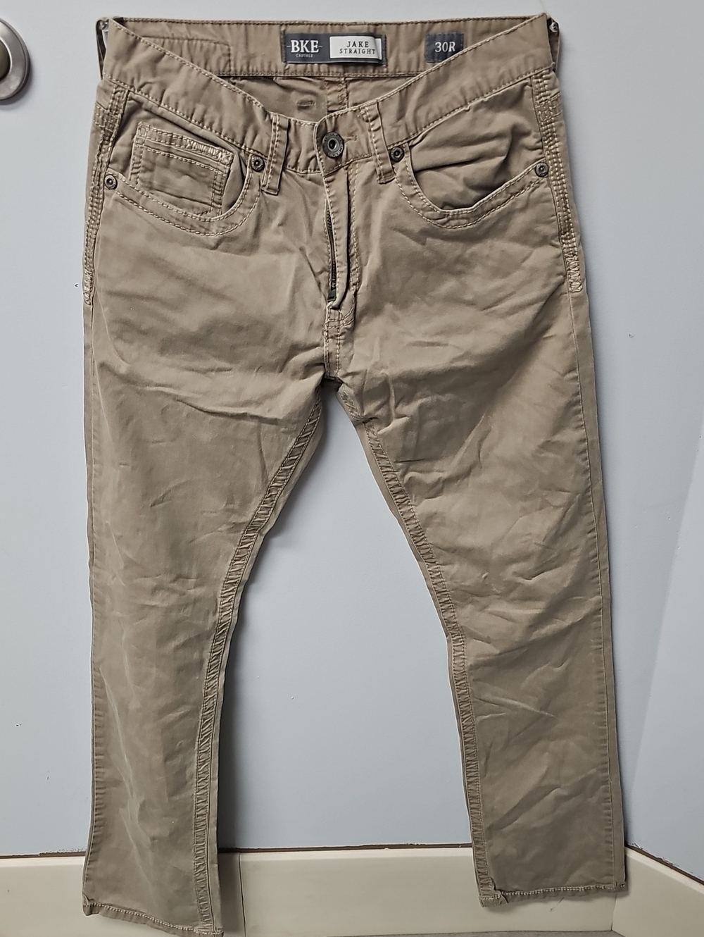 BKE Jake Slim-Straight Men's Jeans - Khaki